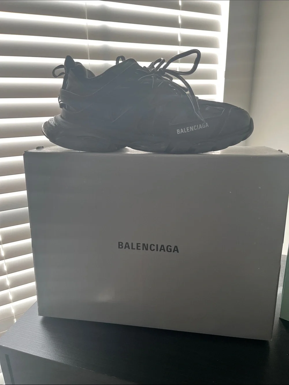 Balenciaga Black Men\'s Triple S-Style Chunky Sneakers BALENCIAGA TRIPLE S BLACK NON-DISTRESSED SNEAKERS EU 35, 36  main image 2